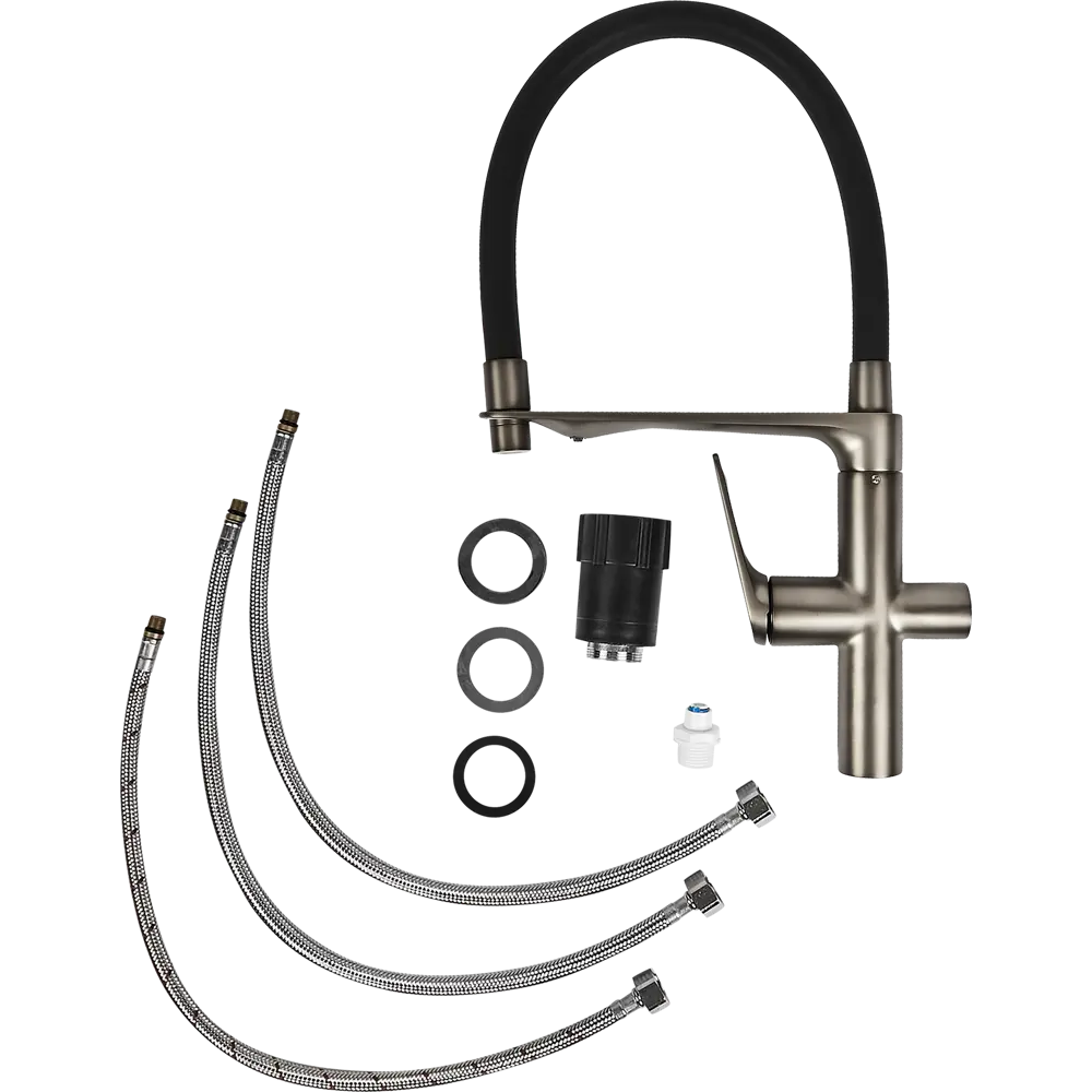 Смеситель DELINIA Нея с фильтром для кухни и гибким изливом 88780482 STLM-0886403 - Вид №6