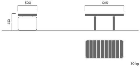 VESTRE Скамья из стали и дерева без спинки Forum sun-id-1407772 - Вид №8