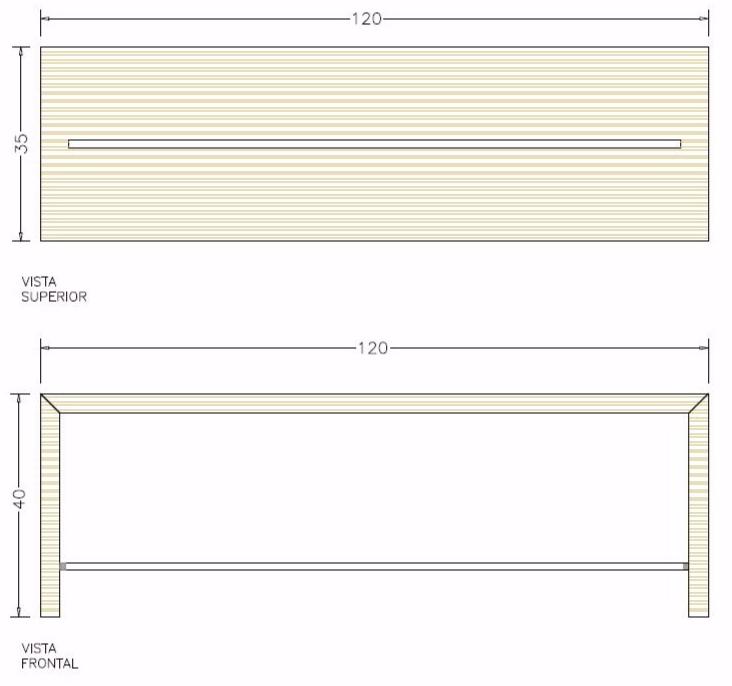 Vallvé Скамейка для ванной из дерева Teka 2010029 - Вид №2
