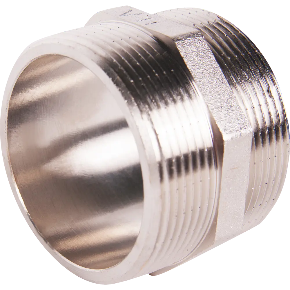 Ниппель Valtec 2" НР мм никелированная латунь STLM-2023241 - Вид №2