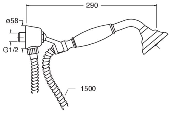 Настенный ручной душ с системой защиты от накипи CRISTINA Rubinetterie дополнения для душа / ванны / умывальника-Shower &amp ARCH-00012684 - Вид №2