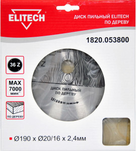 93762214 Диск пильный 1820.053800 STLM-0566301 ELITECH