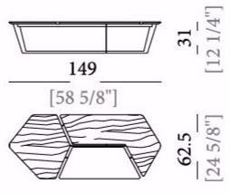 Arketipo Низкий журнальный столик из сукупира для гостиной sun-id-1466332 - Вид №5