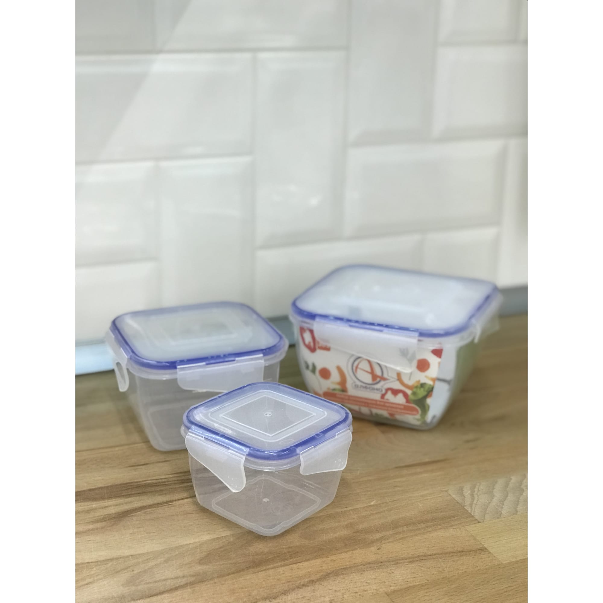 82284708 Набор контейнеров для хранения продуктов с зажимом 0.45/0.9/1.5 л Santreyd  - Вид №4