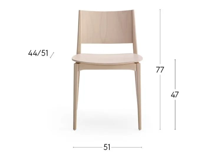 Штабелируемый стул из бука Billiani Blazer ARCH-00075355 - Вид №4