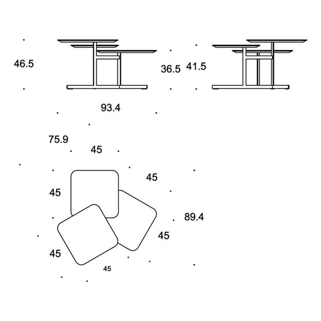 Квадратный металлический журнальный столик Busnelli JAGGER ARCH-00027891 - Вид №7