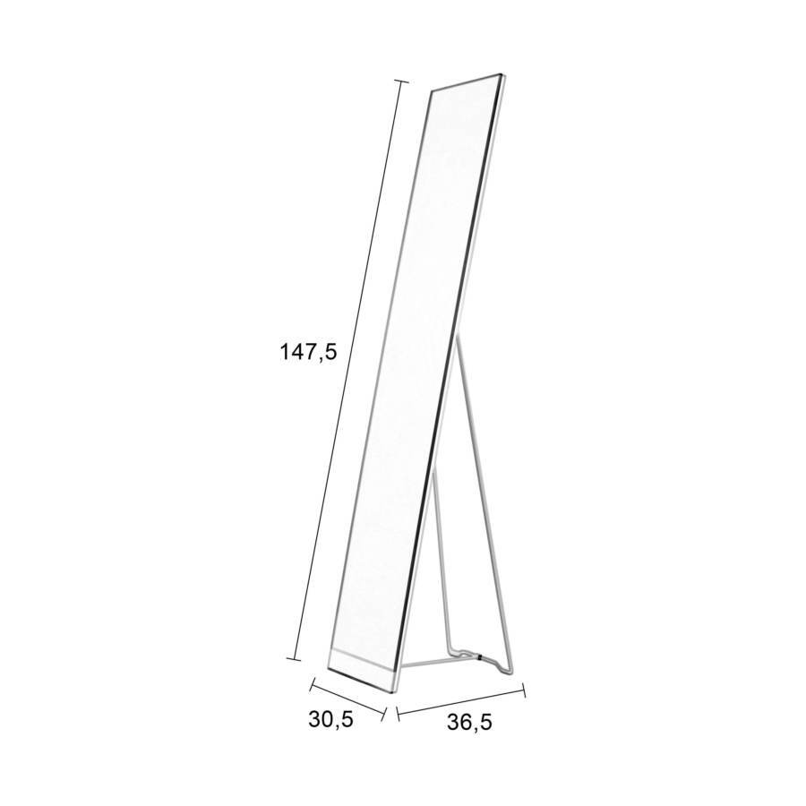 Зеркало Stand белое White Label Living 8000202 - Вид №2