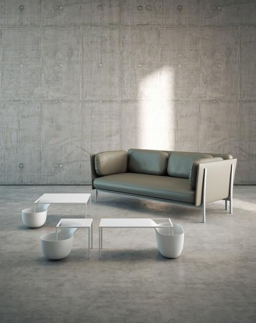 Alias Прямоугольный журнальный столик из стали с порошковым покрытием Flow bowl sun-id-1496949 - Вид №3