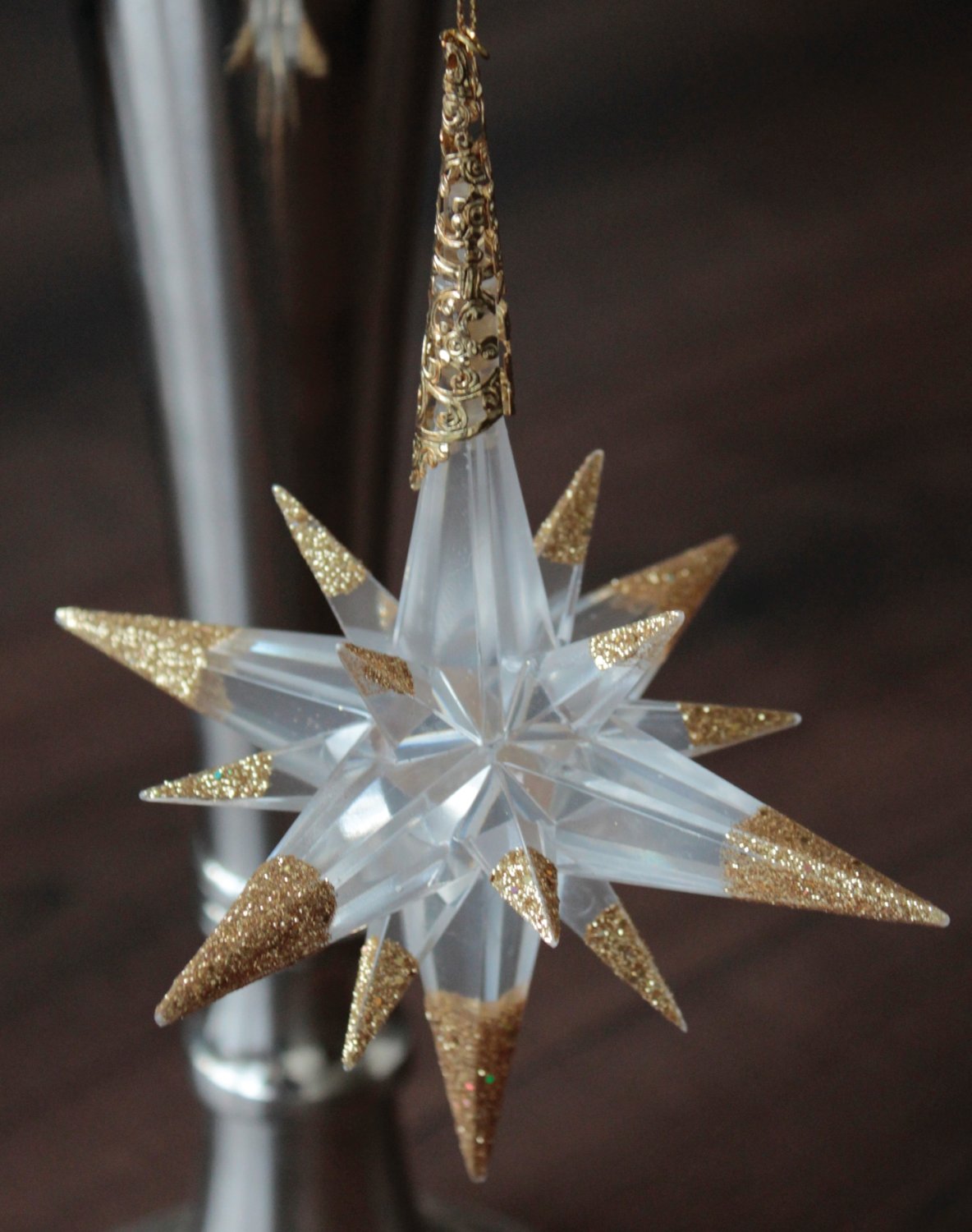 1322 331 a3 Декор звезда, акрил, 10 см, золото H-andreas  - Вид №2