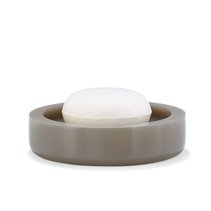 DOME-GRY-SD Серая глянцевая мыльница Dome Labrazel