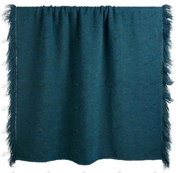 Ethnicraft Однотонный плед из ткани Mystic ink 21072