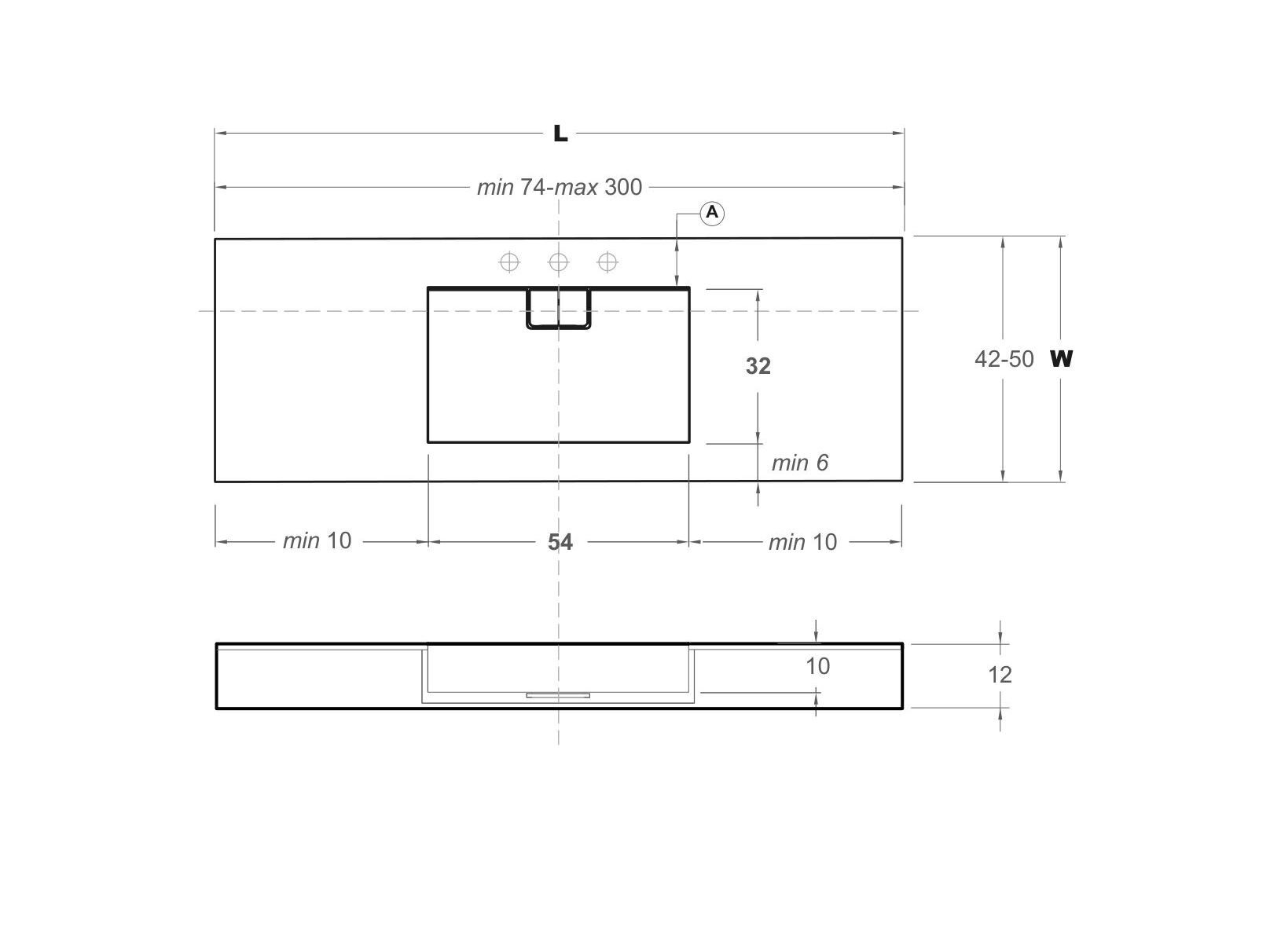 Столешница из MDi со встроенной раковиной Inbani M54 ARCH-00054371 - Вид №7