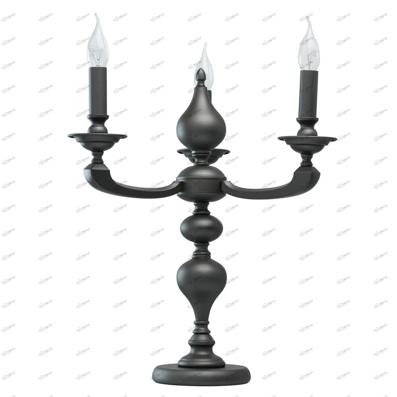 Настольная лампа MW-Light Дэль Рей 5 700031403 MW-LIGHT ПОДСВЕЧНИК, СВЕЧА 195140 Черный 