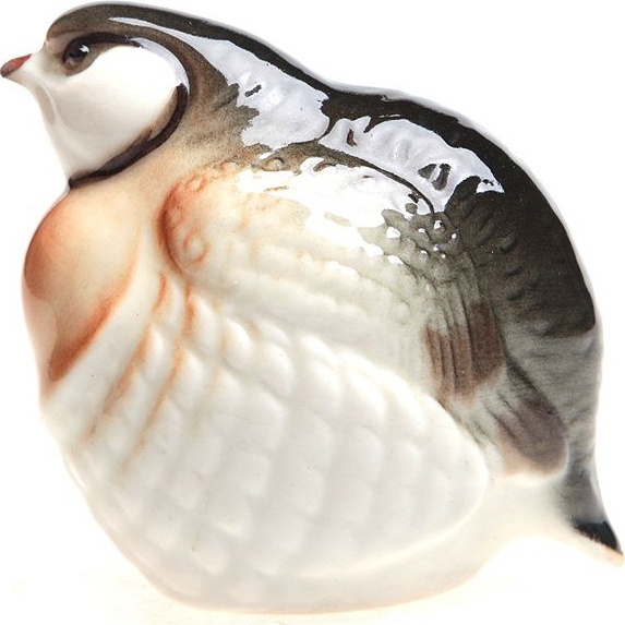 10527468 Императорский фарфоровый завод Скульптура Каменная куропатка Фарфор твердый 