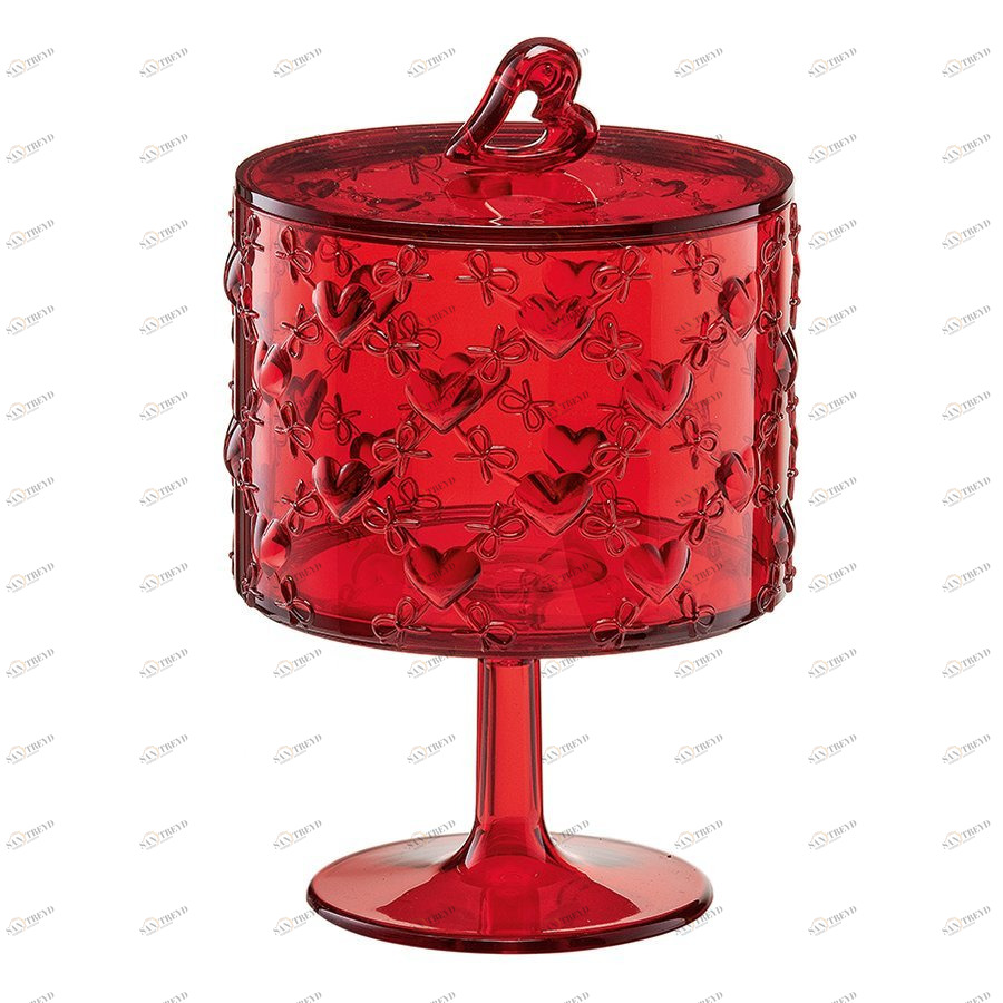 Ваза стеклянная для десертов 17 см красная Love GUZZINI - 00-3870249 Красный 