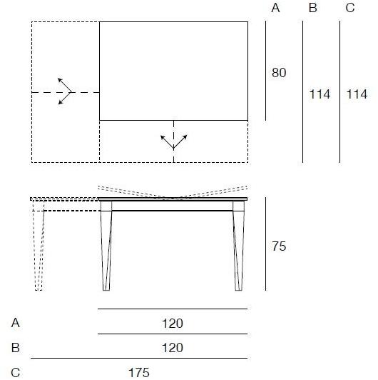 Pacini & Cappellini Квадратный раздвижной стол  5483  - Вид №6