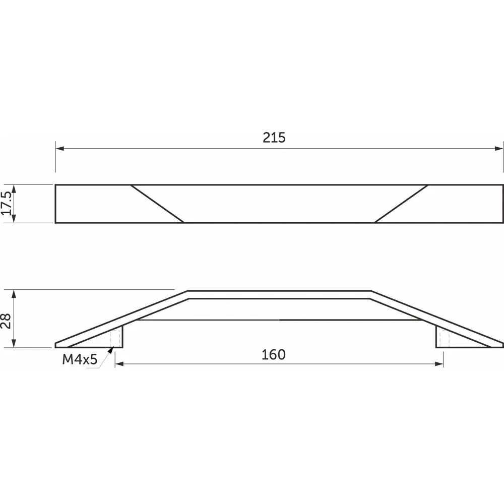 Мебельная ручка-скоба Fluid-160 160 мм никель 87685000 STLM-2079612 AKS  - Вид №5