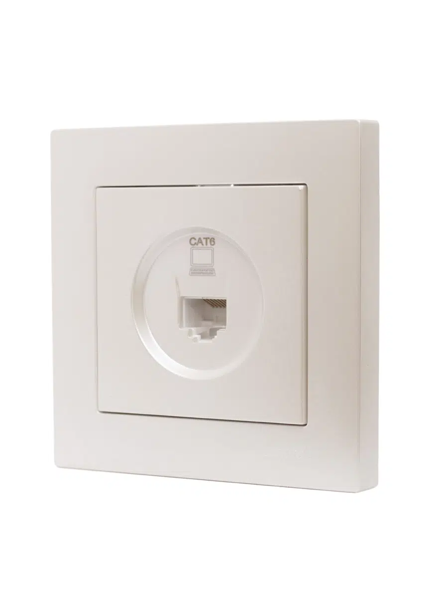 VESNA Розетка компьютерная Cat 6 жемчужный LEZARD 742-3088-140 - Вид №7