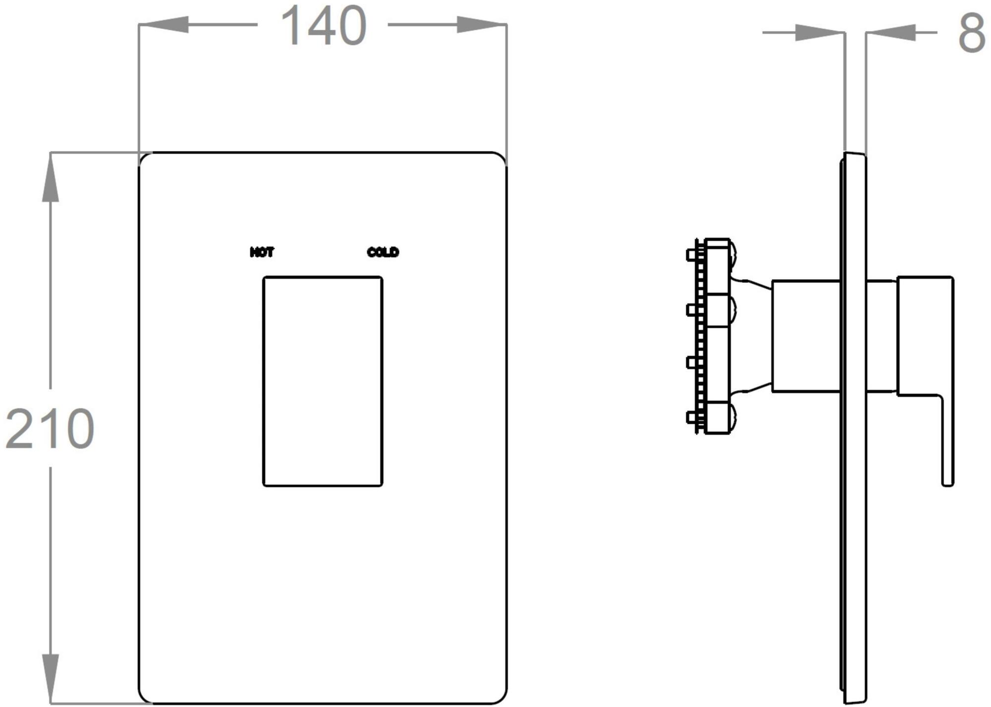Fir Italia Смеситель для душа на одно отверстие с тарелкой New playone 90 9050158 - Вид №1
