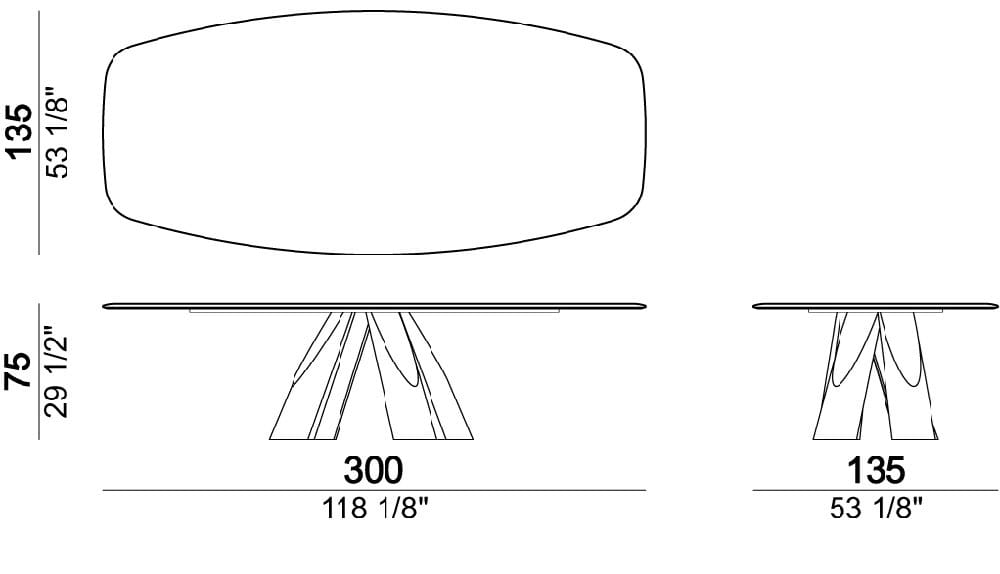 Мраморный стол для гостиной Dark Emperador Arketipo PRINCE ARCH-00034099 - Вид №3