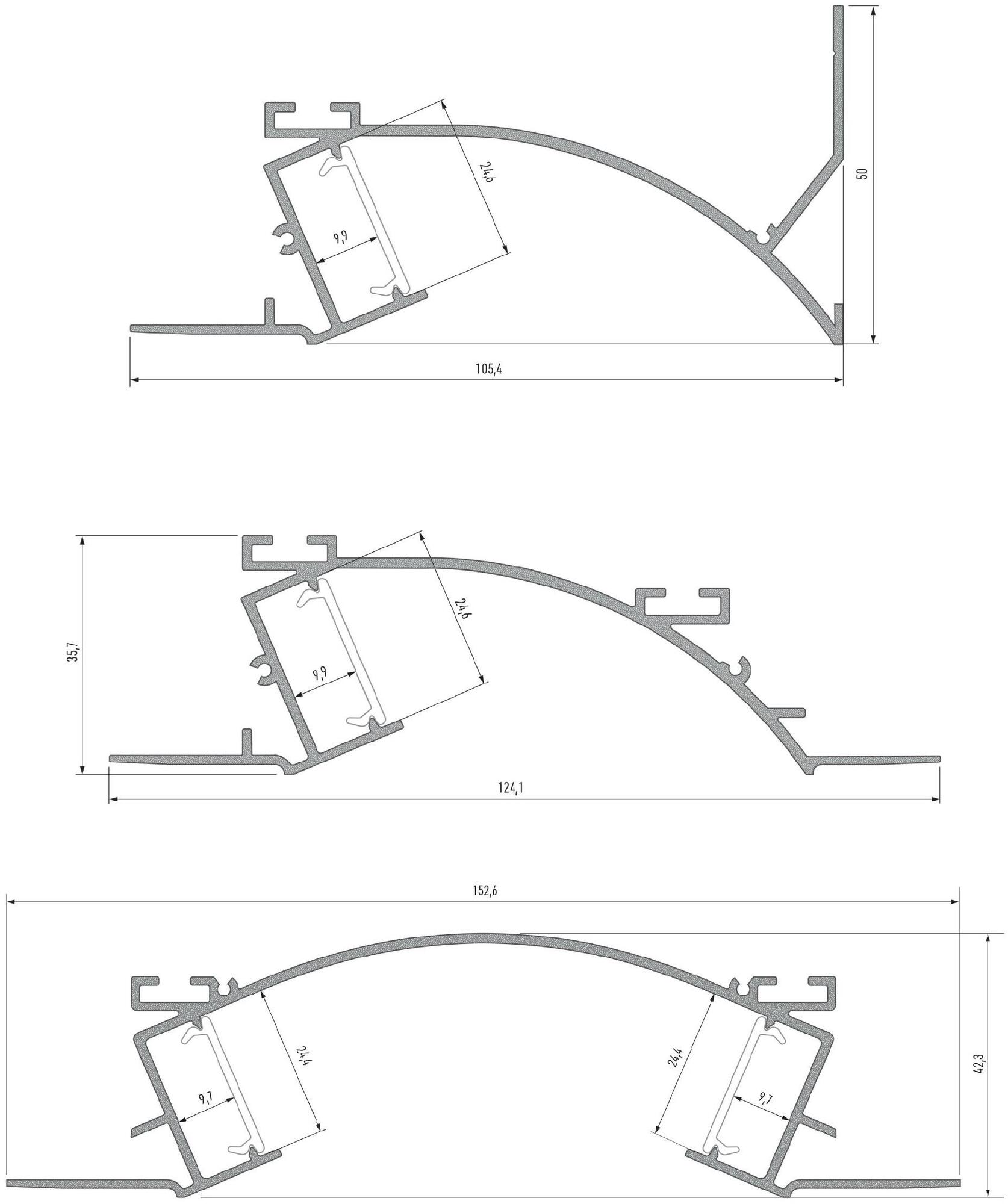 Lumines Lighting Линейный световой профиль для светодиодных модулей  10-0574-10 (topo)  - Вид №5