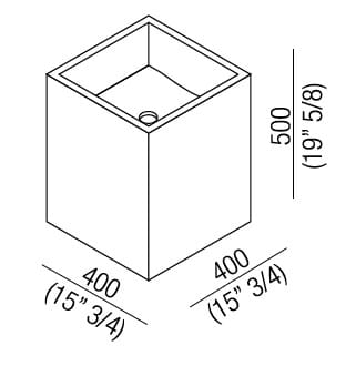 Многослойная квадратная столешница Agape Cube ARCH-00096360 - Вид №1