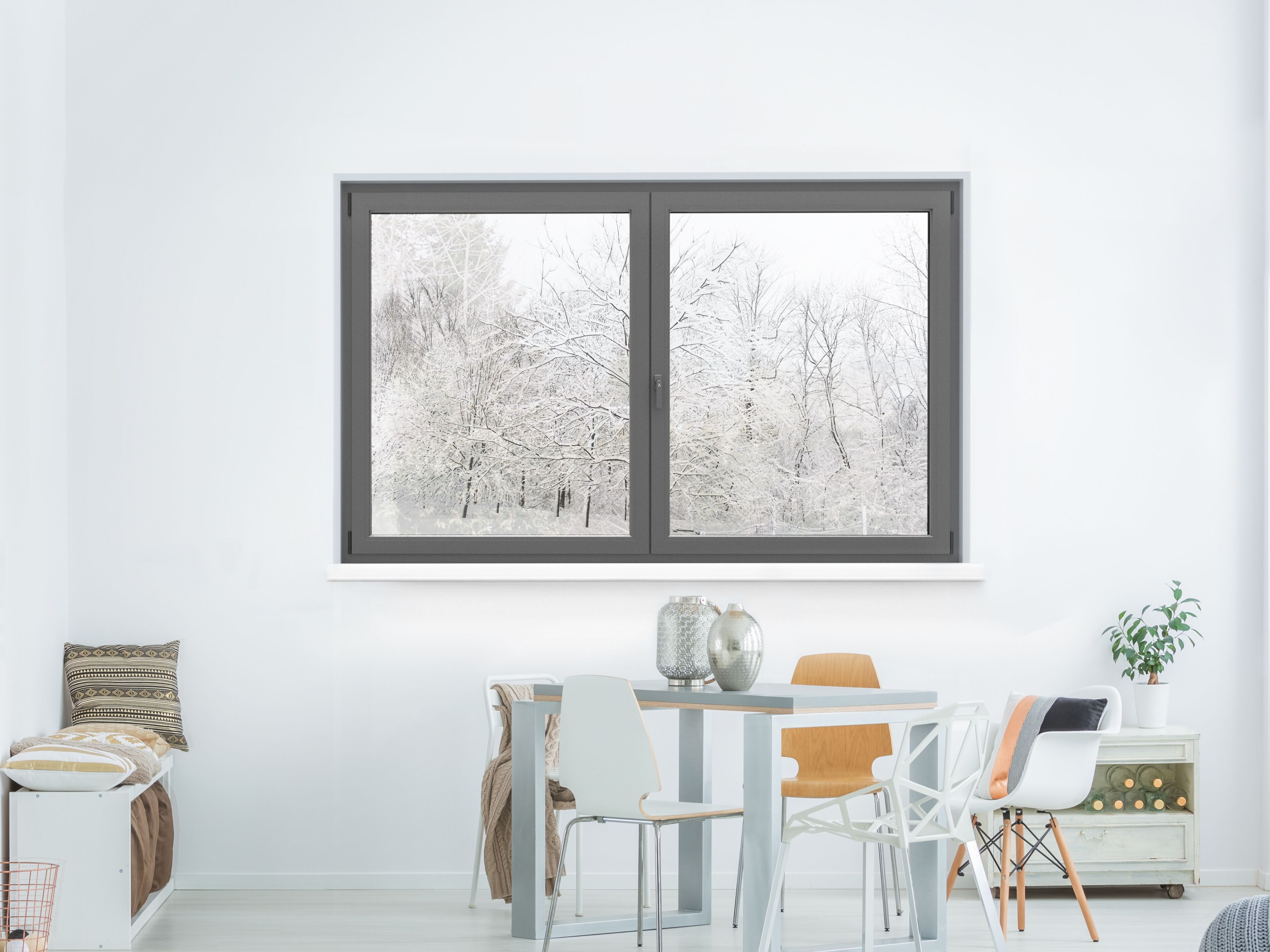 ПВХ створки тепловой резки окна GC Infissi THERMA LITE ARCH-00113935