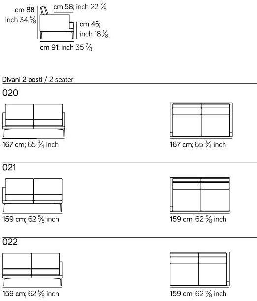 2-х местный кожаный диван Segno Am008.030 Santreyd - Вид №2