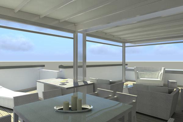 CAGIS Пергола из нержавеющей стали со сдвижной крышкой sun-id-1408845 - Вид №3