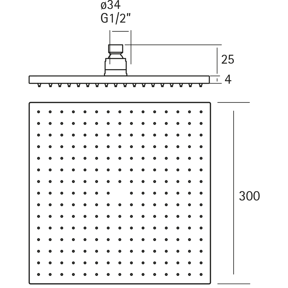 SS016450D1 Верхний душ Huber Lynox Santreyd  - Вид №1
