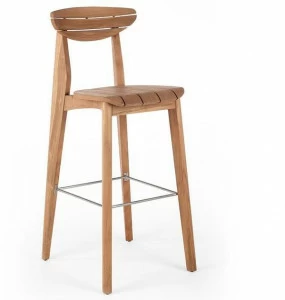 Wildspirit Высокий деревянный табурет с подставкой для ног Ink