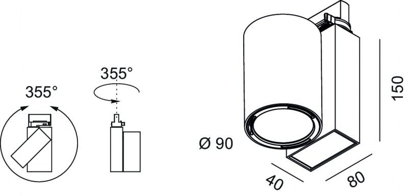 Lucifero's Светодиодные трековые светильники из экструдированного алюминия Pro in sun-id-1357827 - Вид №2
