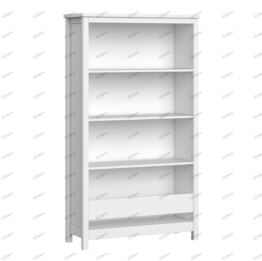 Стеллаж открытый белый Wood L ELLIPSE ELLIPSE WOOD 00-3951330 Белый Santreyd 