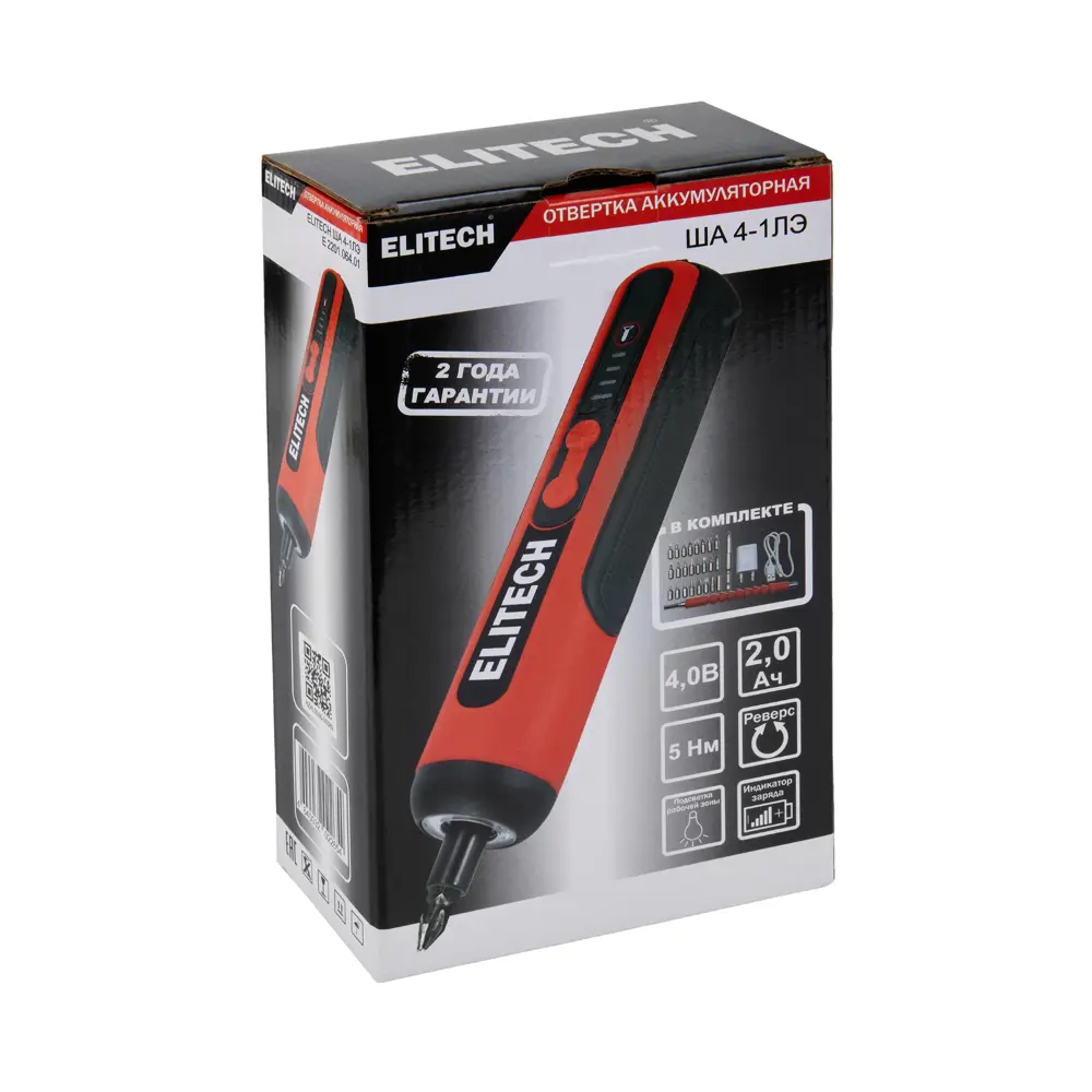 Аккумуляторная отвертка Elitech с подсветкой и реверсом 89354666 STLM-1533514 - Вид №10