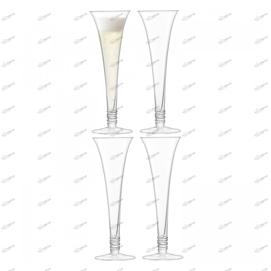 Набор из 4 бокалов-флейт 140 мл Prosecco LSA INTERNATIONAL ДИЗАЙНЕРСКИЕ 00-3863039 Прозрачный 