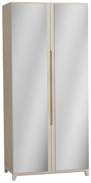 1412 Шкаф двухстворчатый с зеркалами Сканди Жемчужно-белый R-HOME 4009262h_Жемчуг - Вид №6
