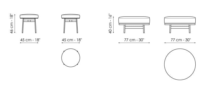 Круглый пуф из ткани BONALDO Neuilly ARCH-00121239 - Вид №4