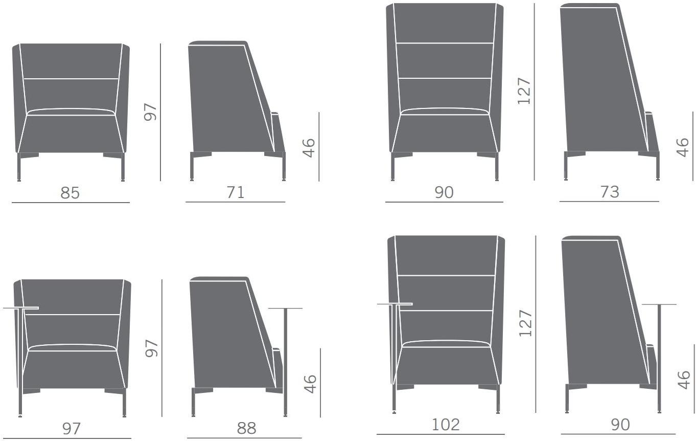 Kastel Кресло из ткани с высокой спинкой Kendo sun-id-1418293 - Вид №4