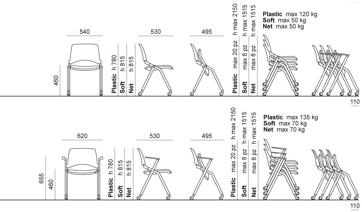 Diemmebi Стул из сетки на колесиках Lakendò sun-id-1384108 - Вид №2