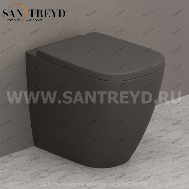 GN001AT Приставной унитаз напольный Белый Ceramica Globo GENESIS Италия