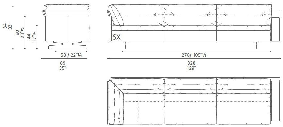 Poltrona Frau Модульный диван с журнальной полкой La collezione - divani e poltrone sun-id-1502655 - Вид №23