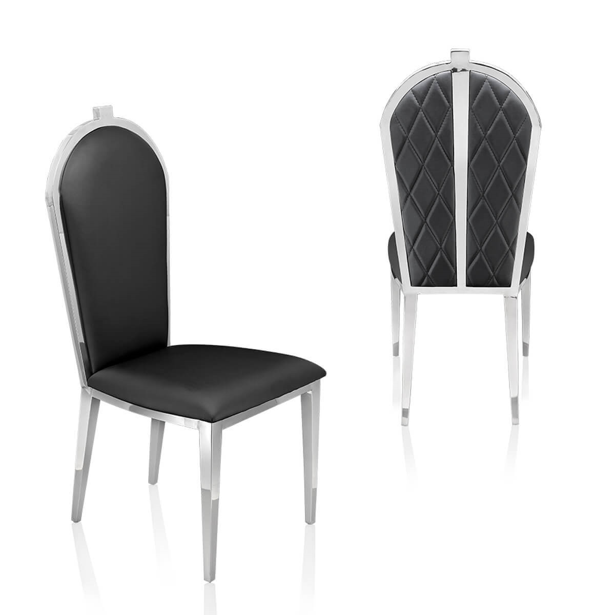 700276,9 ABHIKA СТУЛ BYRON SILVER BLACK 700276.9