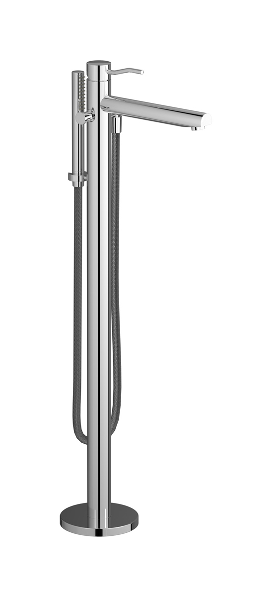 Напольный смесиель для ванны с встроенным душем. WE ARE IB ku399cc Chrome Kusasi 