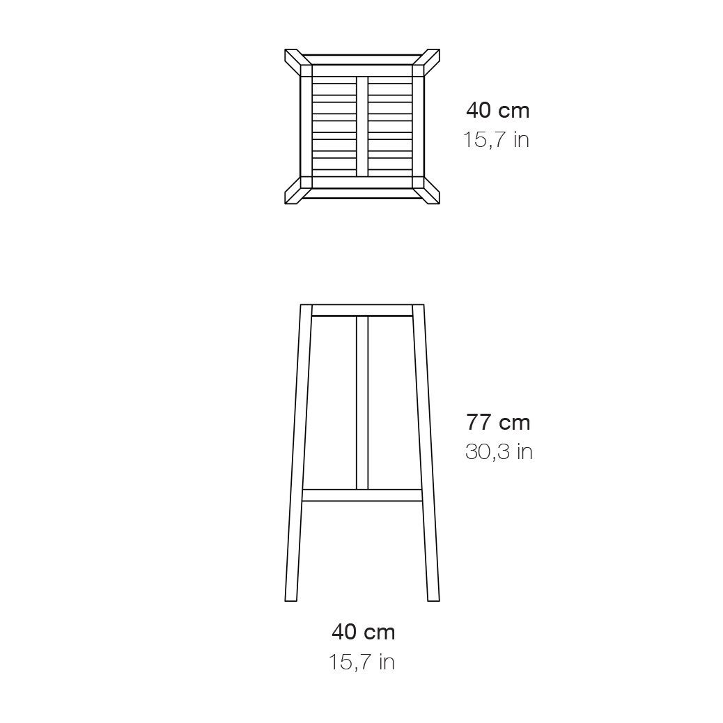 Дубовый барный стул Branca Lisboa Tween ARCH-00070912 - Вид №5