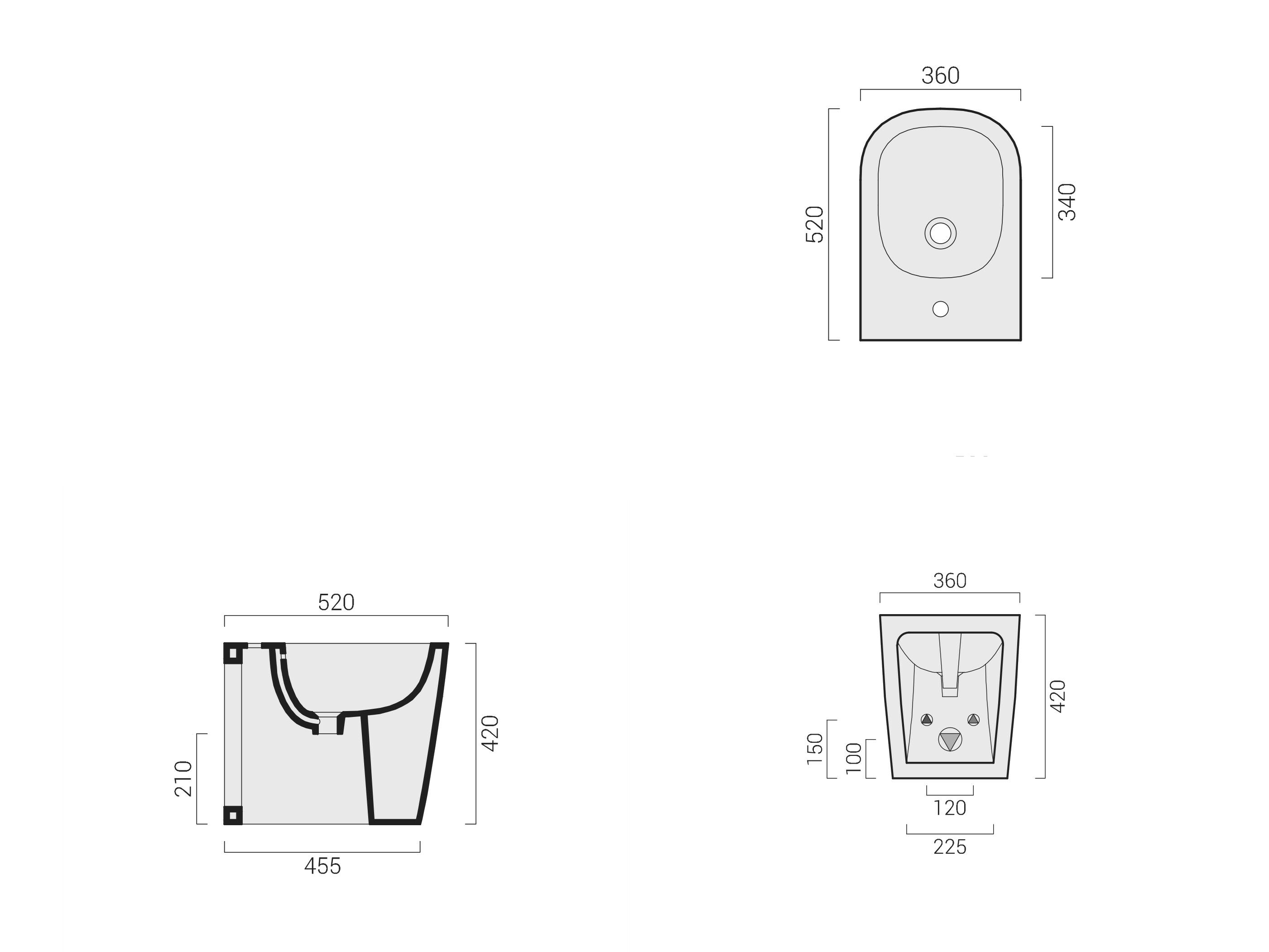 Керамическая напольная сантехника Domus Falerii Quadra ARCH-00074819 - Вид №4