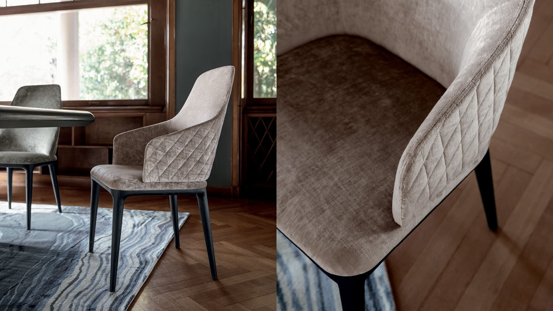 Мягкий тканевый стул с подлокотниками OPERA CONTEMPORARY HILARY ARCH-00120035 - Вид №2