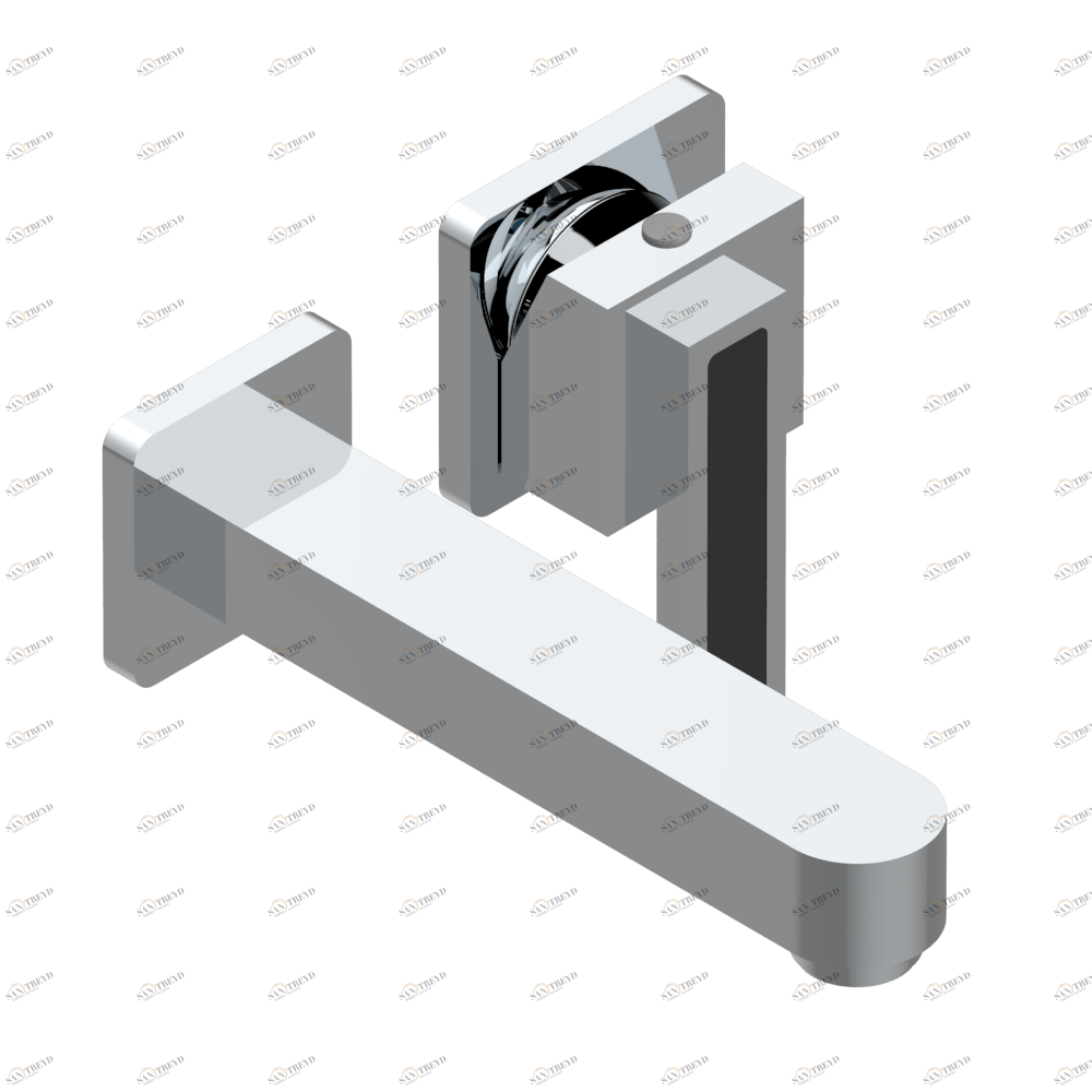 A6N-6541B Trim only for Built-in basin mixer with spout (two x 1/2'' inlets and one 1/2'' outlet), without waste Thg-paris Profil c чёрным ониксом Хром A6N 6541B A02 CAT.A