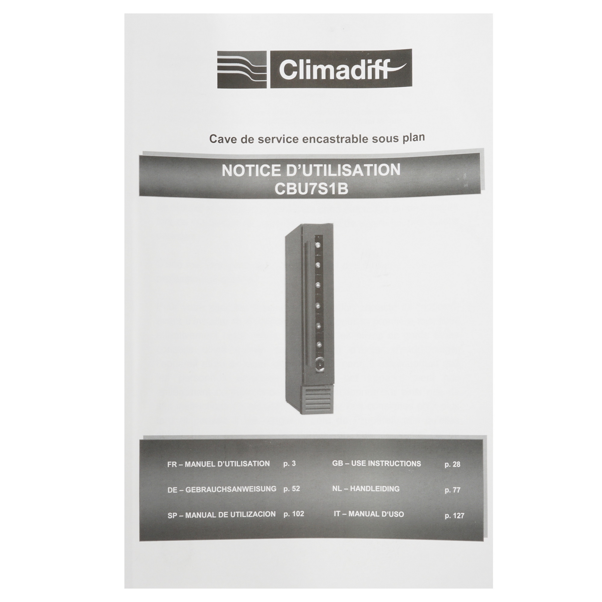 9988987 Винный шкаф Climadiff CBU7S1B черный STDN-0148171 - Вид №6