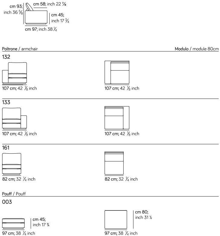 AMURA Угловой диван в ткани Murray 071+073+073+053+005 - Вид №3