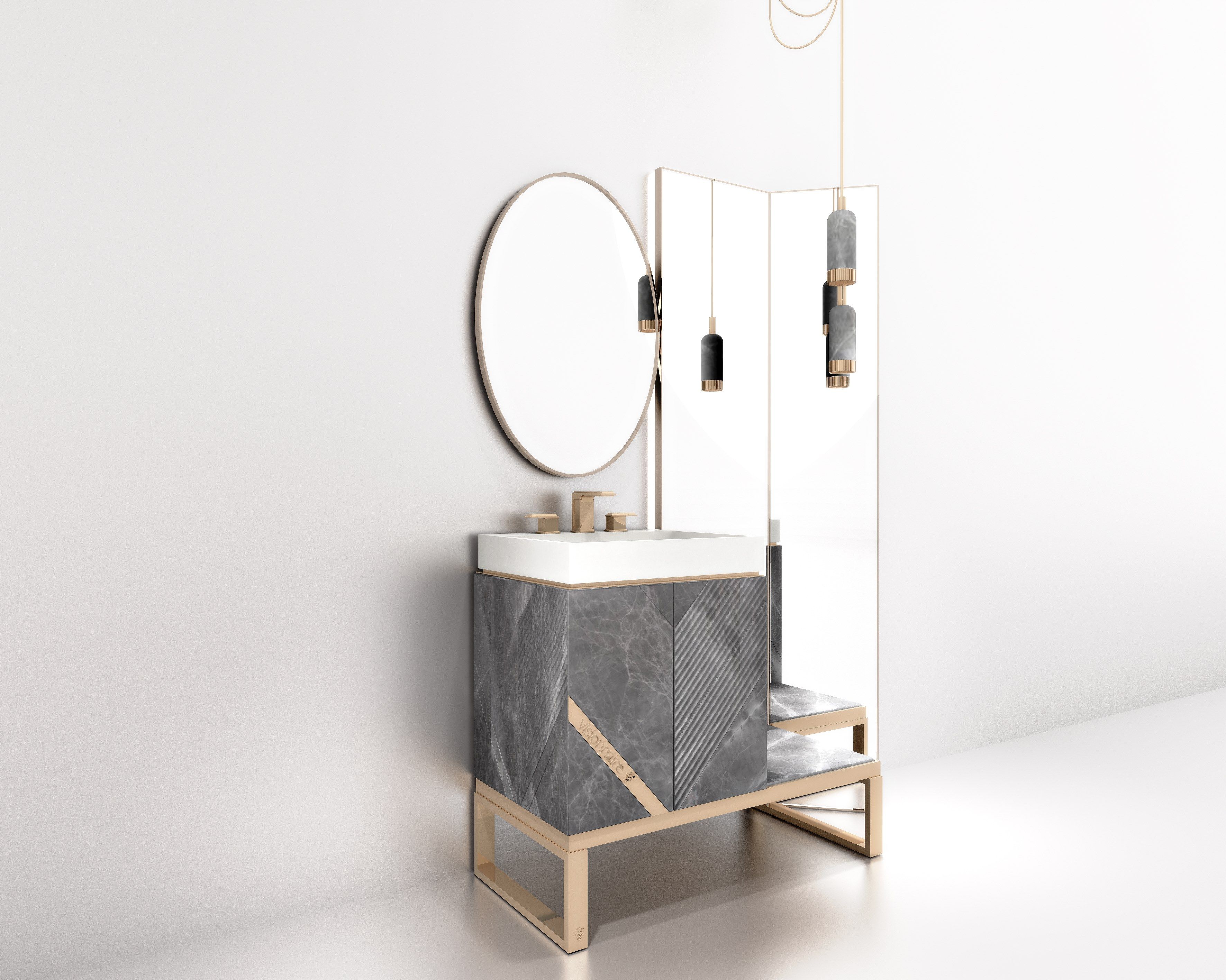 Мраморный умывальник с ящиками Visionnaire HARMONY ARCH-00071335 - Вид №9